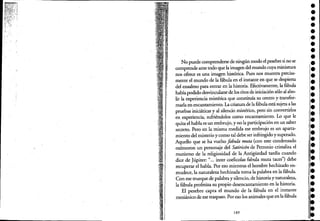 .;""" ""
"
No puede comprenderse de ningún modo el pesebre sino.se
comprende ante todo que la imagen del mundo cuya miniarura
, nos ofrece es una imagen histórica. Pues nos muestra precisa-
mente el mundo de la fiíbula en el in.stante en que se despierta
del ensalmo para entrar en la historia. Efectivamente, la fiíbula
había podido desvincularse de los ritos de inióaóón sólo al abo-
lir la ex:perienóa mistérica que Constituía su centro y transfor-
marla en encantamiento. La criarura de la fiíbula estásujeta a las
pruebas iniciáticas y al silencio mistérico, pero sin convertirlos
en ex:perienóa, sufriéndolos como encantamiento. Lo que le
quita el habla es un embrujo, y no la participaóón en un saber
secreto. Pero en la misma medida ese embrujo es un aparta-
miento del misterio y como tal debe ser infringido y superado.
Aquello que se ha vuelto fobula muta (con este condensado
oxímoron un personaje de! Satiricón de Petronio cristaliza el
mutismo de la religiosidad de la Antigüedad tardía cuando
dice de Júpiter: "... inter coe!icolas fabula muta taces") debe
recuperar e! habla. Por eso mientras el hombre hechizado en-
mudece, la naturaleza hechizada toma la palabra en la fábula.
Con ese trueque de palabra y silenóo, de historia ynaturaleza,
la fábula profetiza su propio desencantamiento en la historia.
El pesebre capta e! mundo de la fábula en' e! instante
mesiánico de ese traspaso. Por eso los animales que en lafábula
189
•••••le
•••••••••••l.
!.
••••••jil:
¡'.
'.I!j'
__ , ______________...:.0...-
 