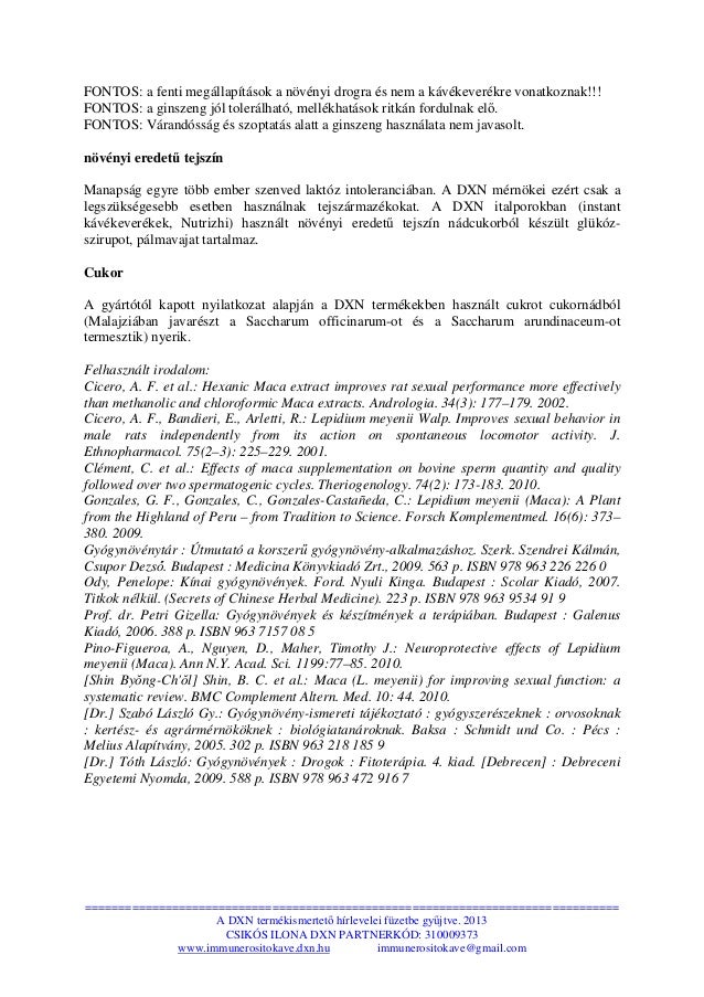 Hivatalos termékismertető nyilatkozat
