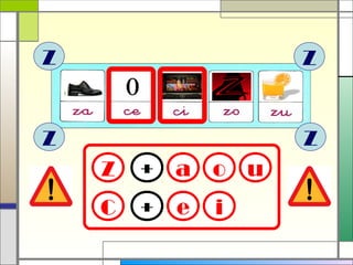 Z + a o u
C + e i
Z Z
Z Z
 