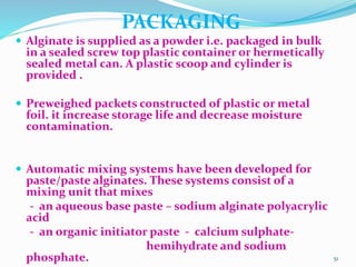Agar alginate | PPTX