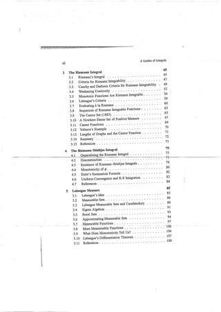 A garden of integrals