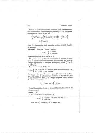 A garden of integrals