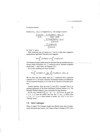 A garden of integrals