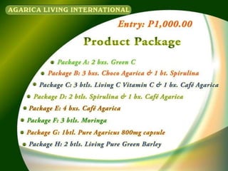 Agarica Living International Marketing Plan