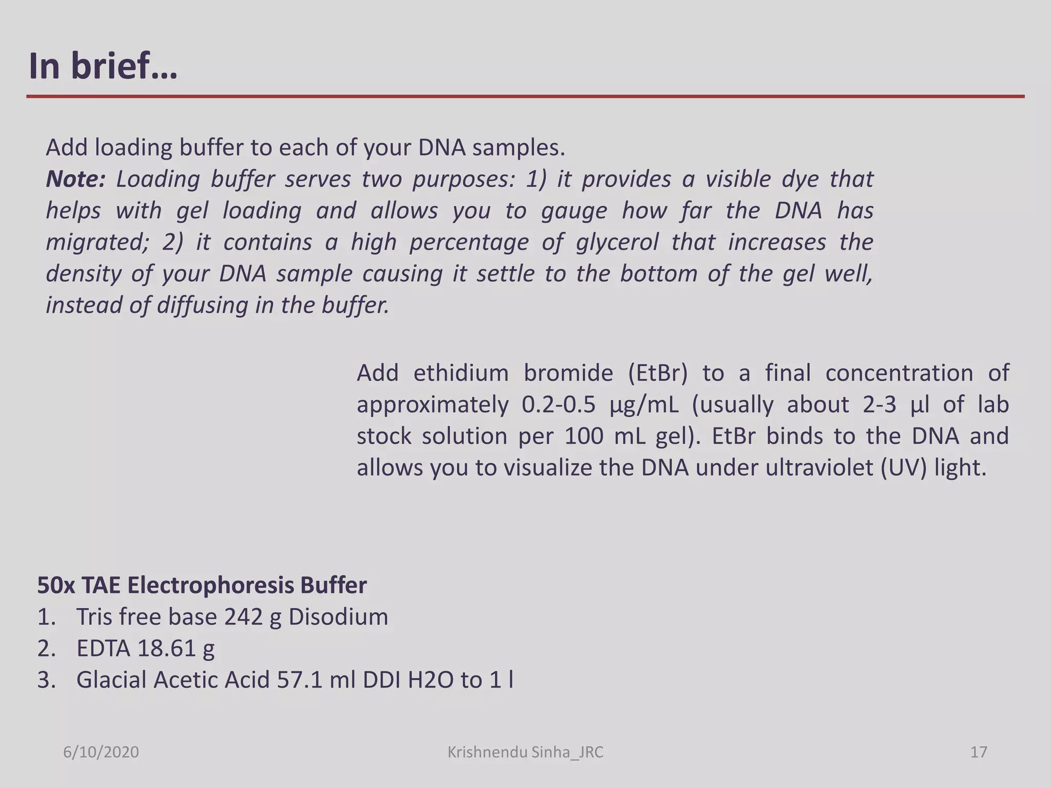 Agarose gel electrophoresis | PPTX