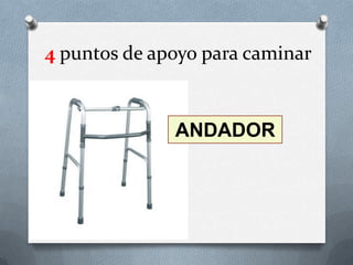 4 puntos de apoyo para caminar

ANDADOR

 