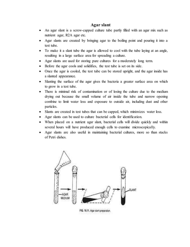 Agar slant PDF