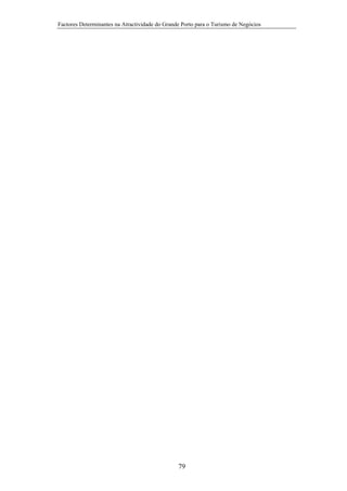 Factores Determinantes na Atractividade do Grande Porto para o Turismo de Negócios

79

 