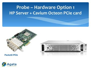 Probe – Hardware Option 1
HP Server + Cavium Octeon PCIe card
 