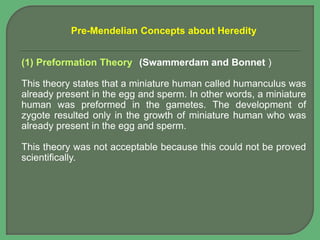 Preformation Introduction of Animal Genetics & History of Genetics | PPTX