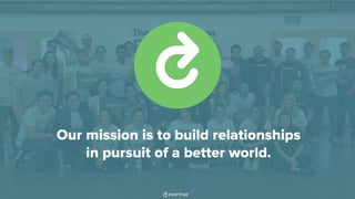 Our mission is to build relationships
in pursuit of a better world.
 