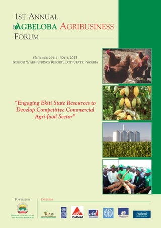 Agbeloba AgriBusiness Forum Tentative Programme