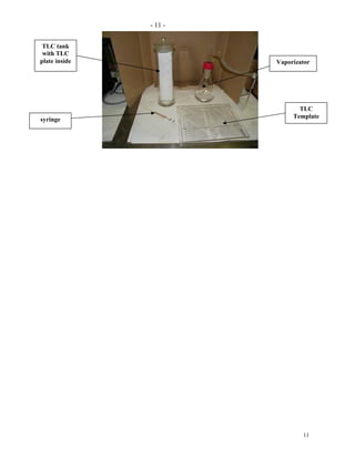 - 11 -


 TLC tank
 with TLC
plate inside            Vaporizator




                               TLC
syringe                      Template




                                11
 