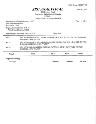 Off-Road Biodiesel Demonstration - Agricultural Sector