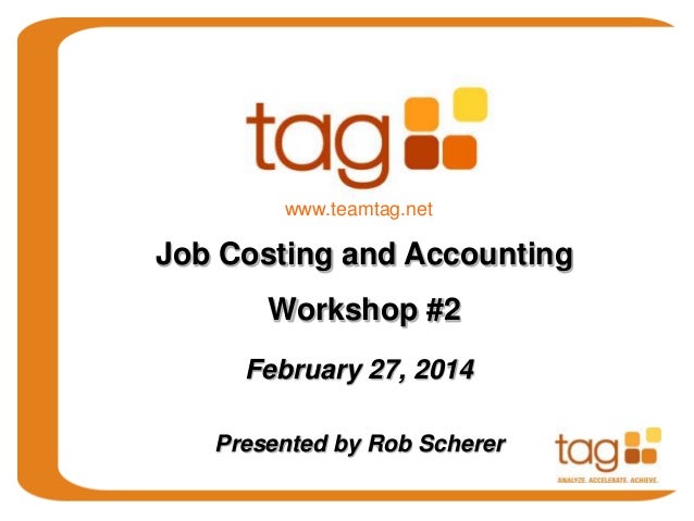 tag presents construction job costing and accounting for agc