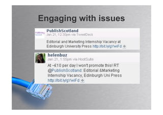 Engaging with issues
 