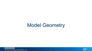 Copyright © 2015, Intel Corporation. All rights reserved.
*Other names and brands may be claimed as the property of others.
Optimization Notice
23
Model Geometry
 