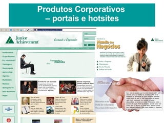Produtos Corporativos  – portais e hotsites 