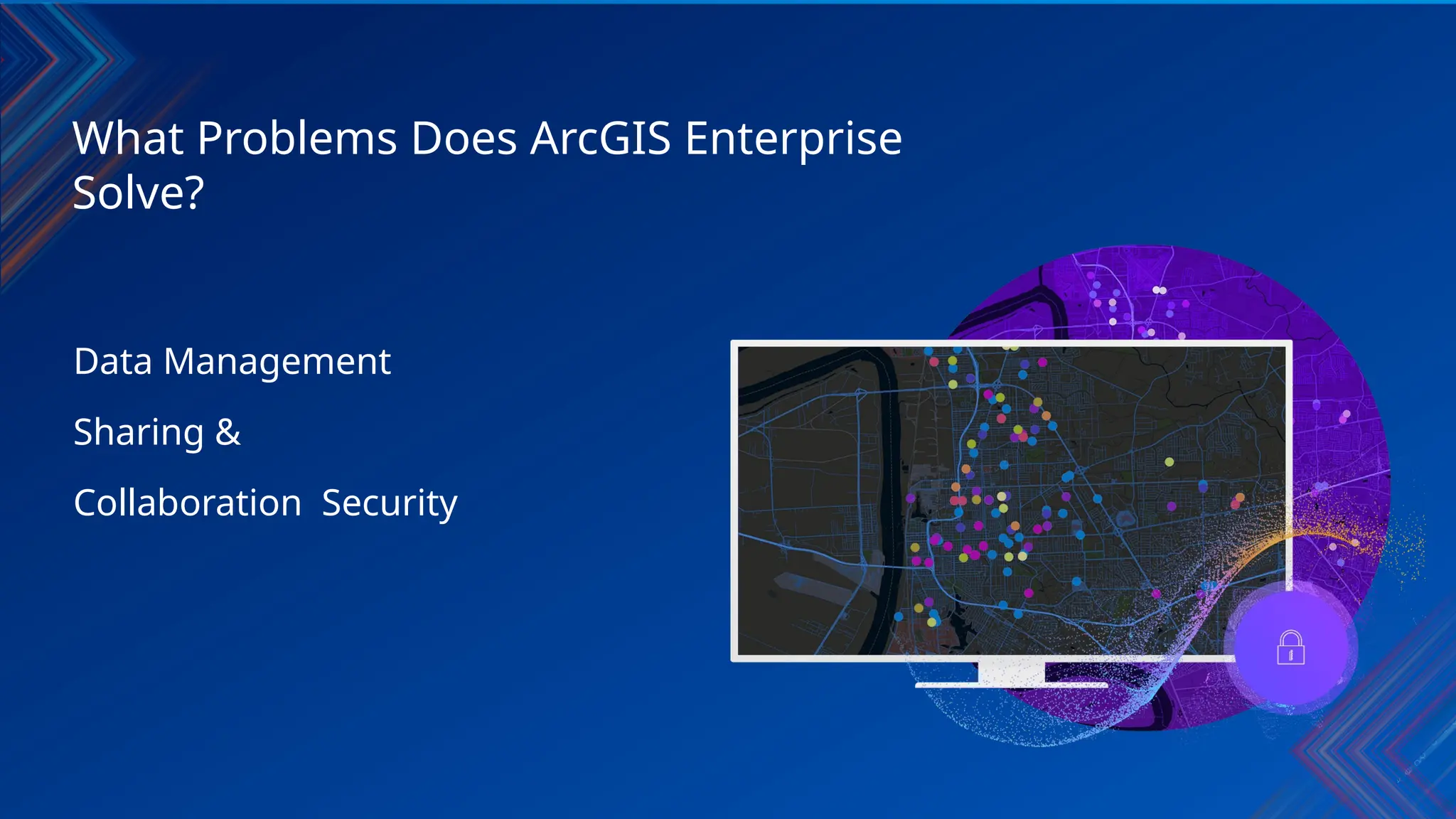 Data Management
Sharing &
Collaboration Security
What Problems Does ArcGIS Enterprise
Solve?
 