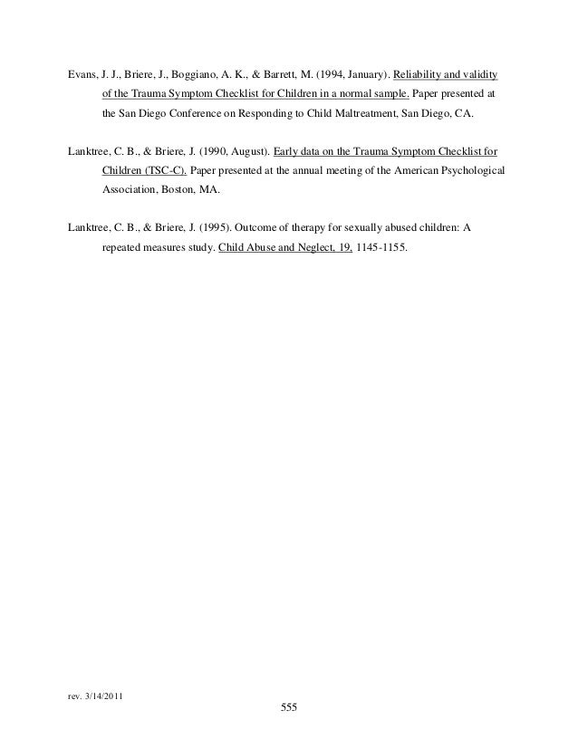 sequelae trauma symptom checklist for children sequelae trauma symptom checklist for children