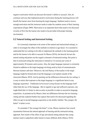Age and motivation in l2 learning | PDF