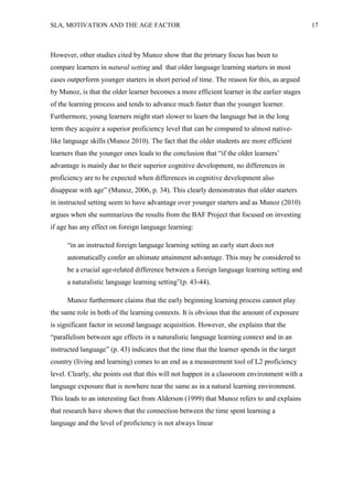 Age and motivation in l2 learning | PDF