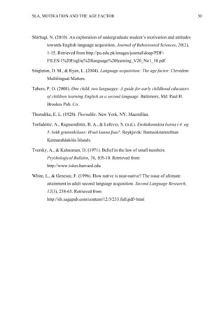 Age and motivation in l2 learning | PDF