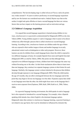 Age and motivation in l2 learning | PDF