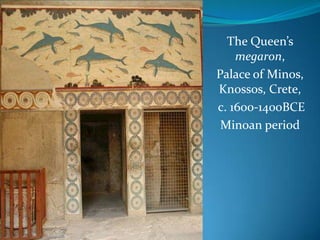 \\\\\\\The Queen’s megaron, Palace of Minos, Knossos, Crete, c. 1600-1400BCEMinoan period
