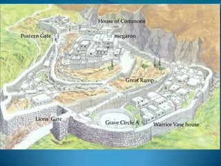 House of CommonsmegaronPostern GateGreat RampLions’ GateGrave Circle AWarrior Vase house