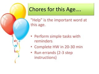 Age Appropriate Handling of Child