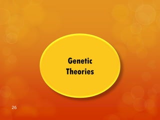 26
Genetic
Theories
 