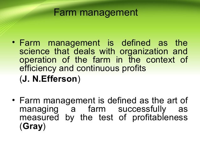 farm management