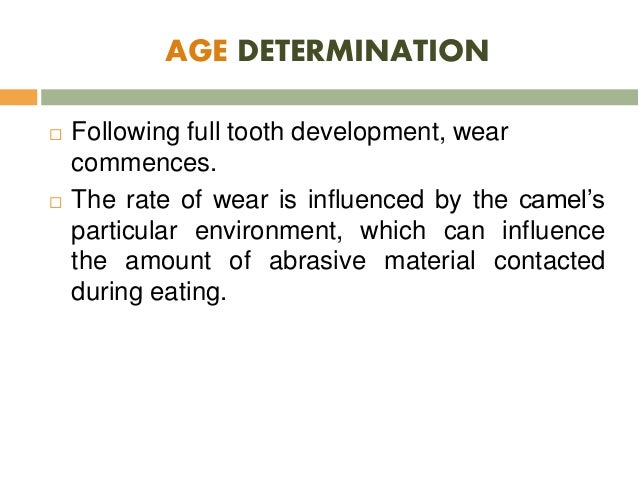 Age determination