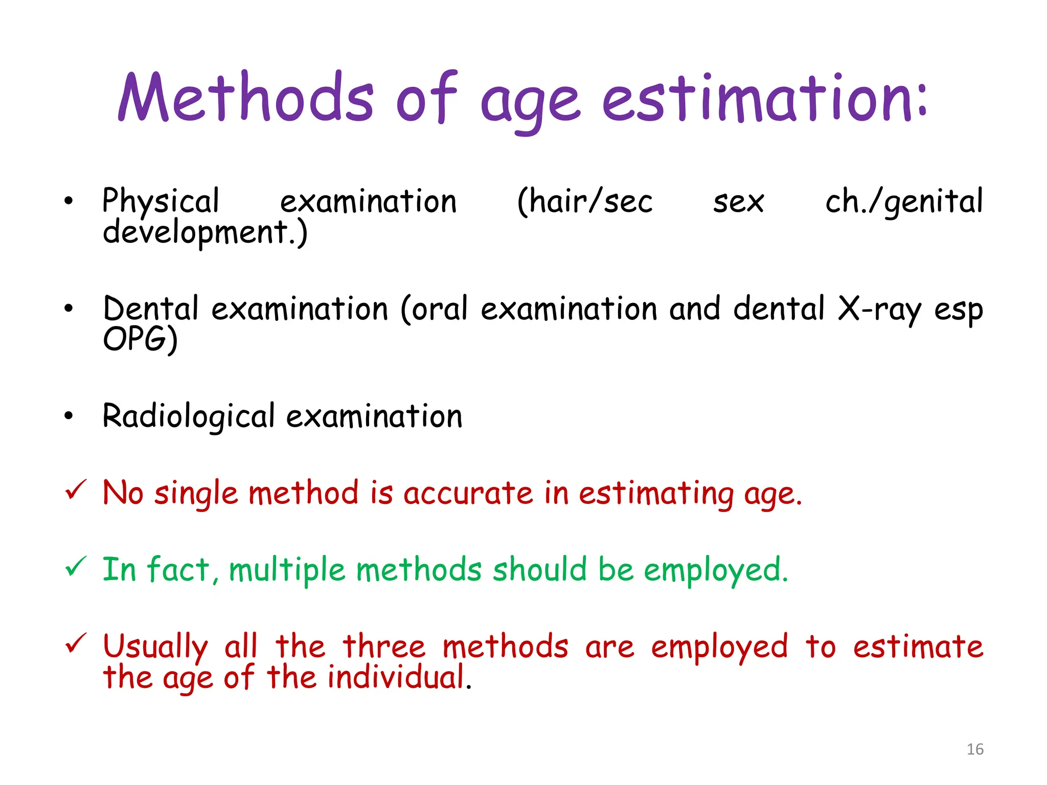 Age estimation by radiological method (using X-rays) | PPTX