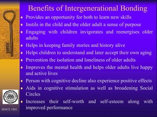 Dr.C.Muthuraja's Presentation on AGING WELL :he Importance of Intergenerational Bonding