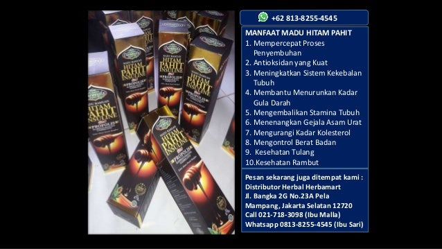 Agen WA +62 813-8255-4545, MADU HITAM PAHIT INSULINE ...