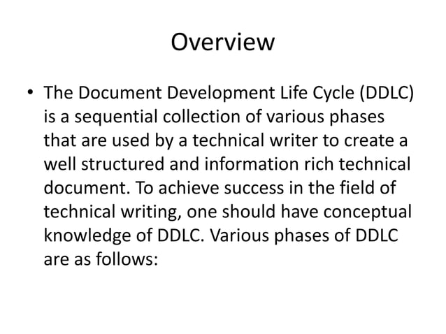 Document Development Life Cycle | PPTX