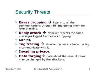 A gen2 based rfid authentication protocol | PPT