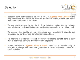 Targeted communication with candidates (e-mail, “snail mail”, sms…)