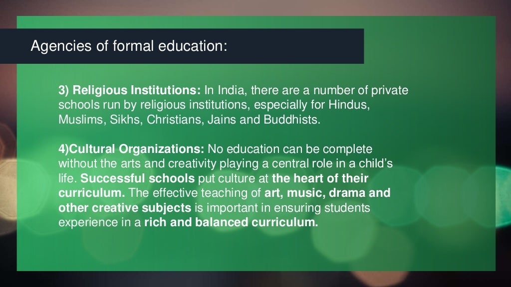 Agencies of education