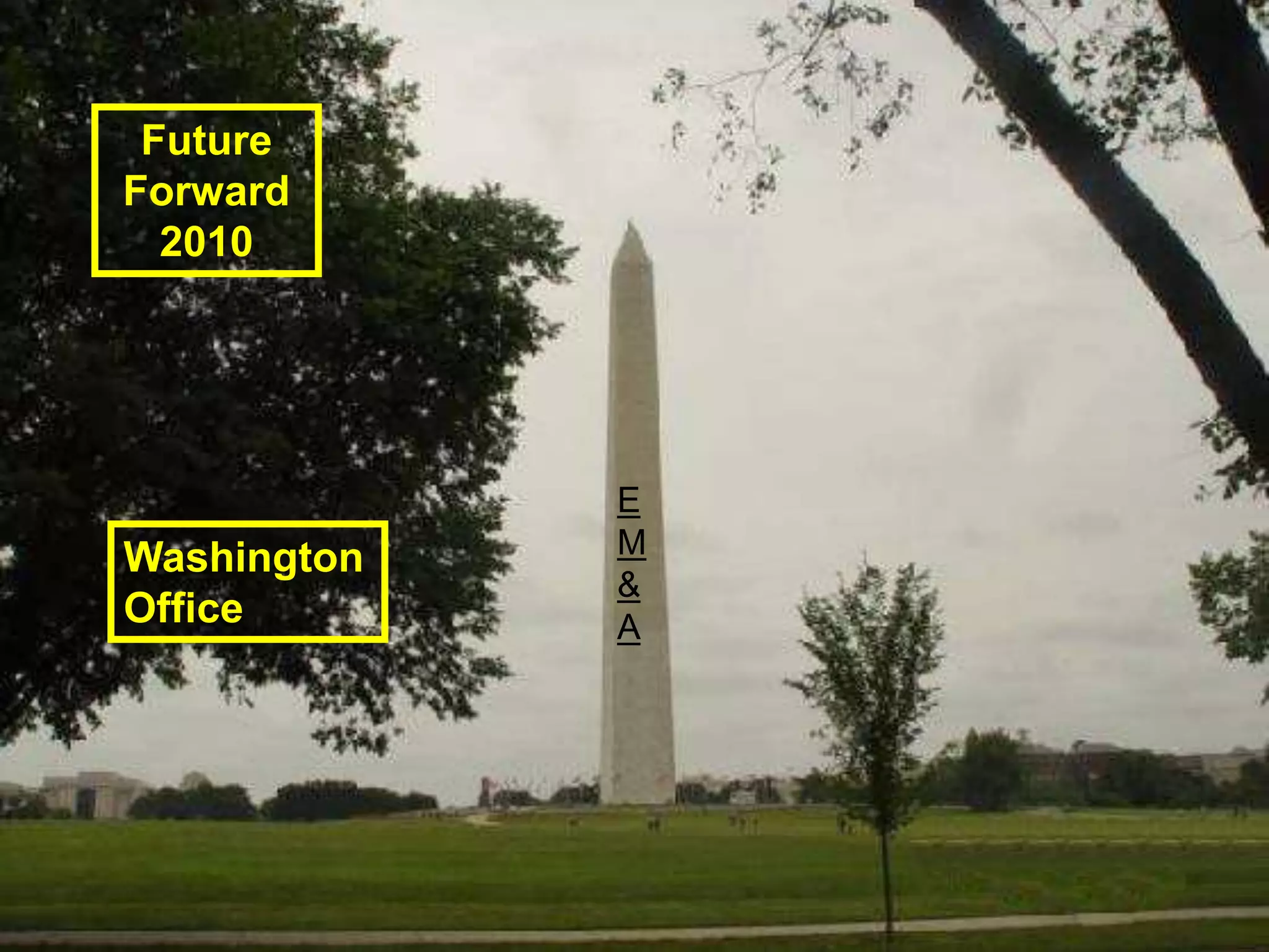 We’re here to support you in
our common mission at the
Buffalo Urban League
E
M
&
A
Future
Forward
2010
Washington
Office
 