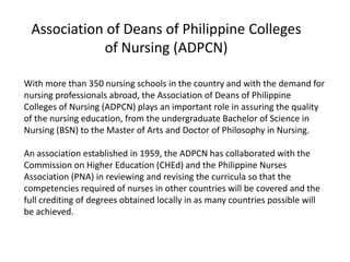 Some agencies that affect nursing profession in the Philippines | PPTX