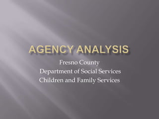 Agency analysis | PPT
