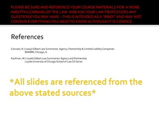 Action for accounting: the only form of action that can be brought by a partnership against one of its own disloyal, breaching  partnersRights in Partnership PropertySpecific partnership assets: Land Leases and equipment that are owned by the partnership – are not transferable by any individual partner unless ALL partners agreeShare of profits and Surplus- this is a partners individual profit and surplus, they can transfer as they wishShare in management – not transferableTrouble figuring out who owns what? Find out who paid for the property and with whose money