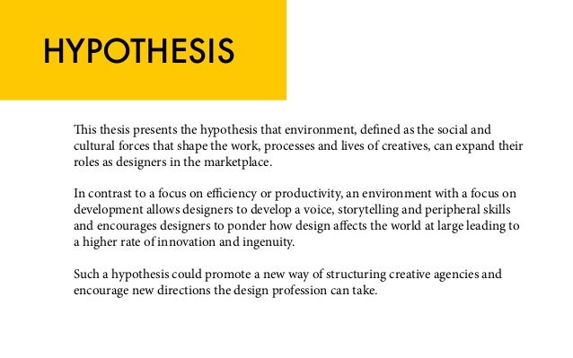 Dissertation proposal hypothesis