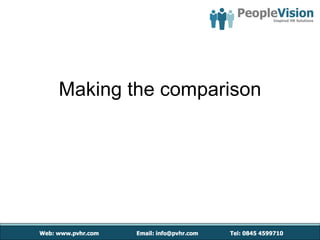 Making the comparison
 