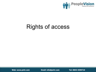 Rights of access
 