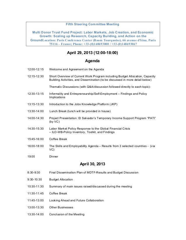 Pre Construction Meeting Agenda Template