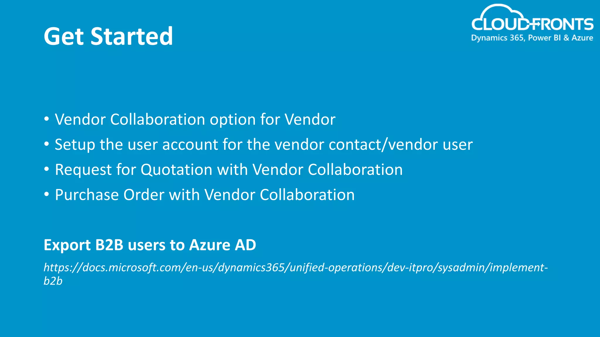 Vendor Collaboration in D365 for Finance and Operations | PPTX
